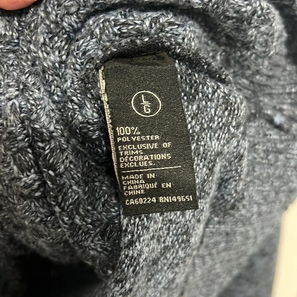 NWT Buffalo David Bitton Men’s Sweater Blue Button Up Mock Neck size Large - Picture 5 of 7